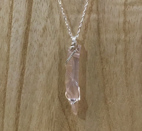 Rose Quartz Stick Pendant