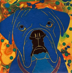 Blue Bulldog Coaster