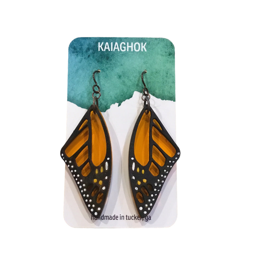 Monarch Butterfly Wing Earrings