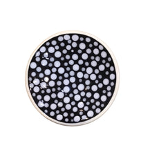 Small B&W Polka Dot Footed Bowl