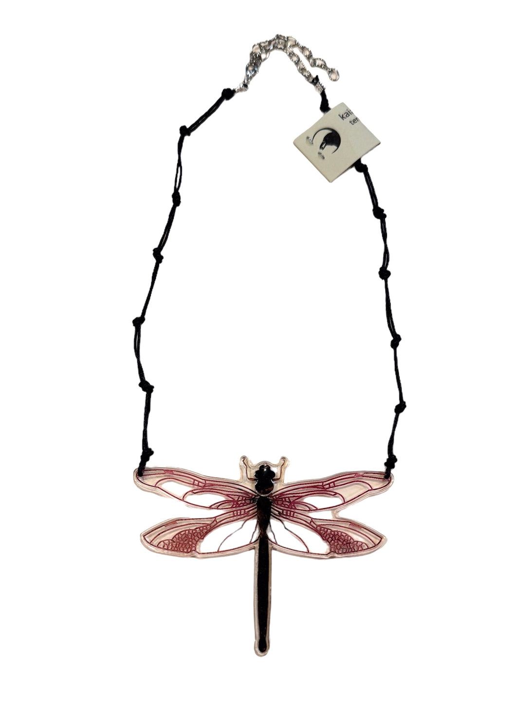 Pink Dragonfly Necklace