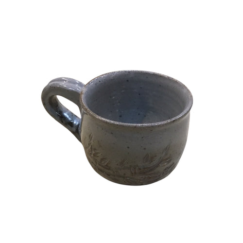 Mug With Tree Branch Motif -Grey/
