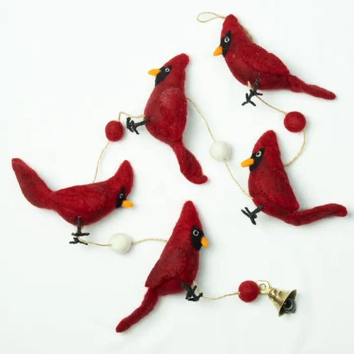 Red Felt Cardinal Garland