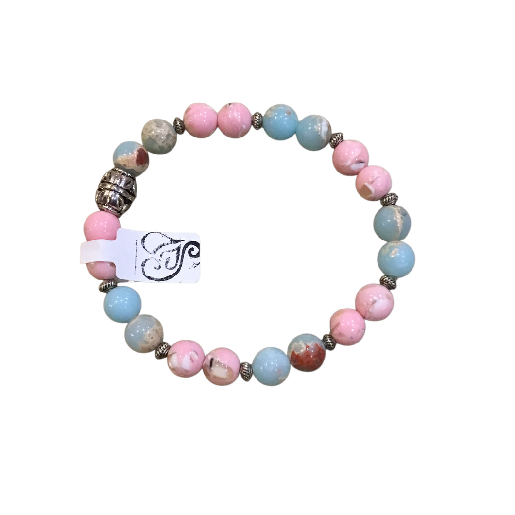 Bead Bracelet - Pink/Blue