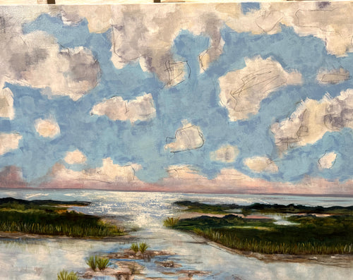 Seascape with Blue Sky