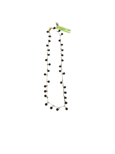 Button Drop Enamel Choker - Black