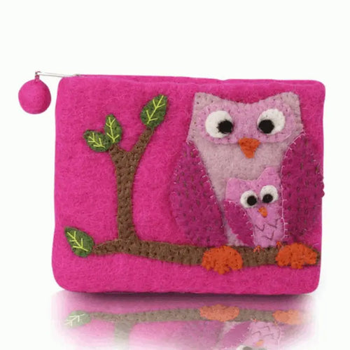 Owl on the Tree Theme Coin Purse