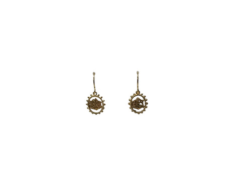 Gold Snowflake Earrings