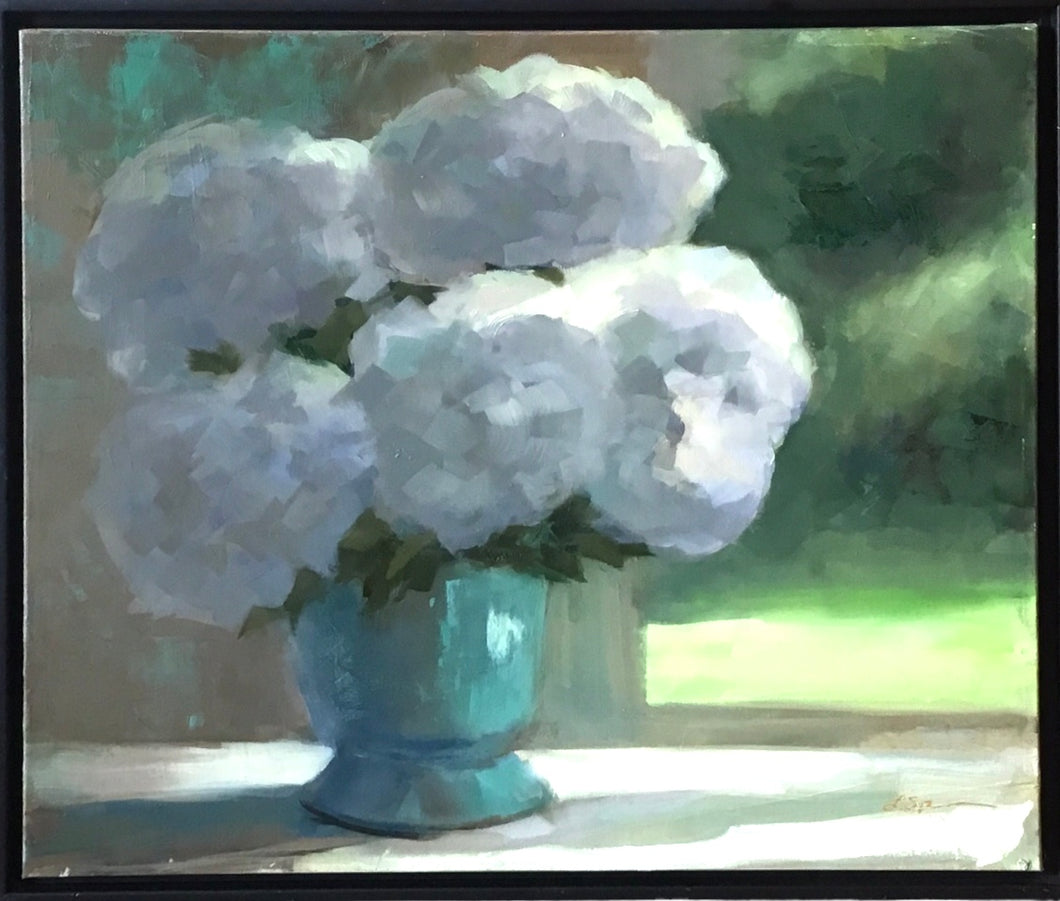 Hydrangeas in Antique vase