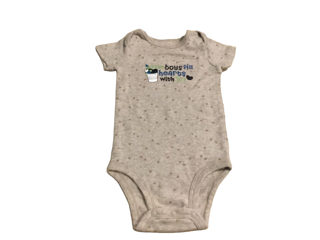 3-6M- little boys fill hearts with joy onesie