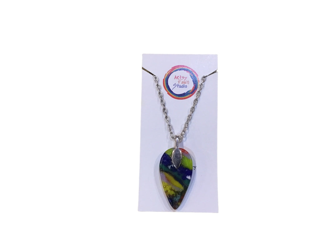 Fused glass necklace