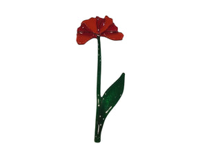 Single Stem Suncatcher-Orange/Red