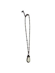 White Soldered Drop Necklace