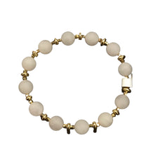 Rose Quartz and Brass Bracelet