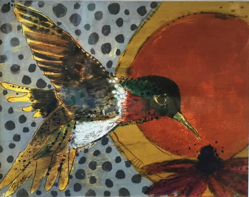 Humming bird copper moon