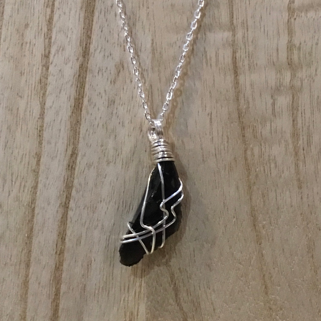 Small Black Obsidian Pendant