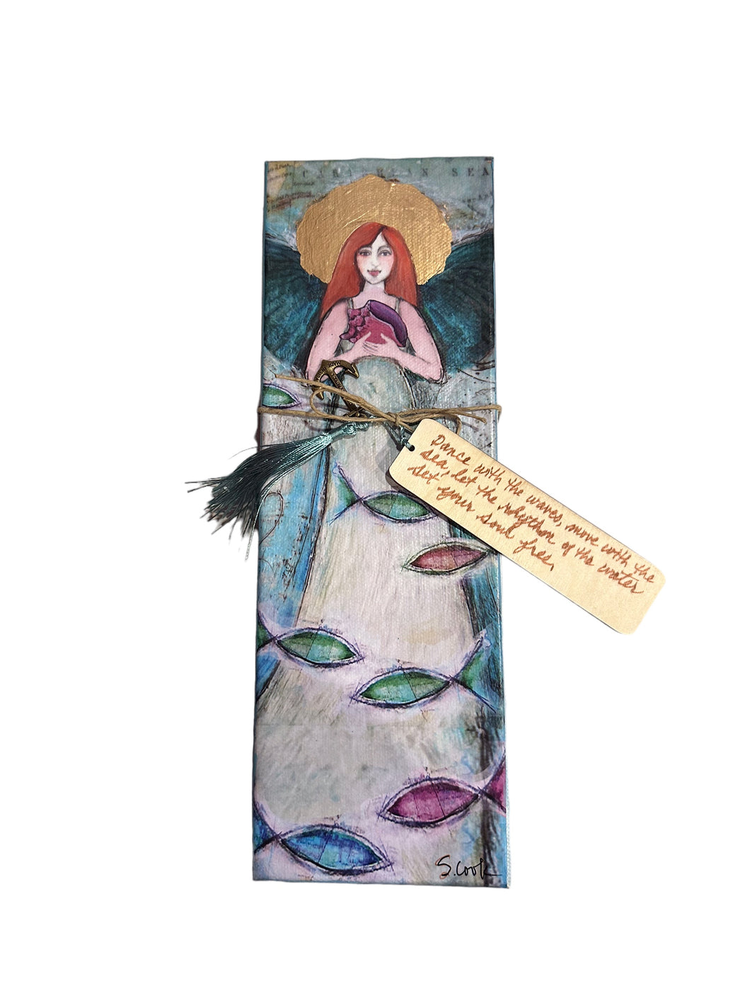 Canvas Angel with Bookmark 