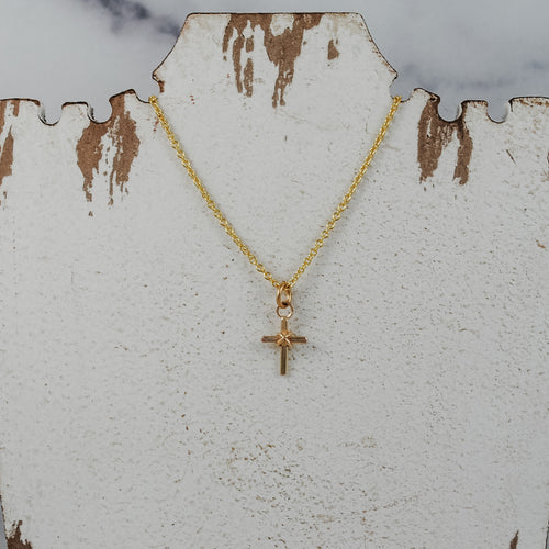 Petite Cross - gold-filled