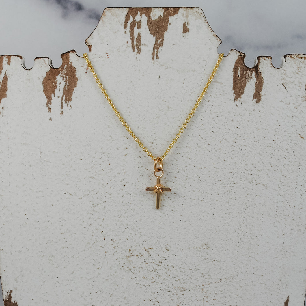 Petite Cross - gold-filled