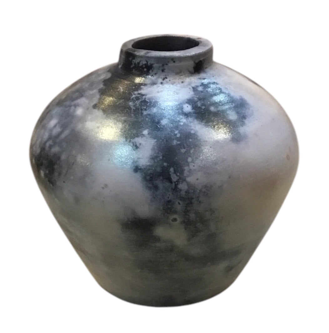 Raku Narrow-Base Vase