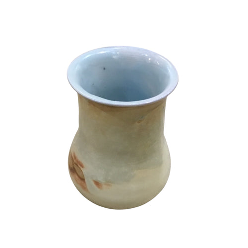Porcelain Soda Fired Vase , Yellow