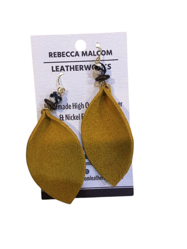Layla Leaf Earrings - Yellow