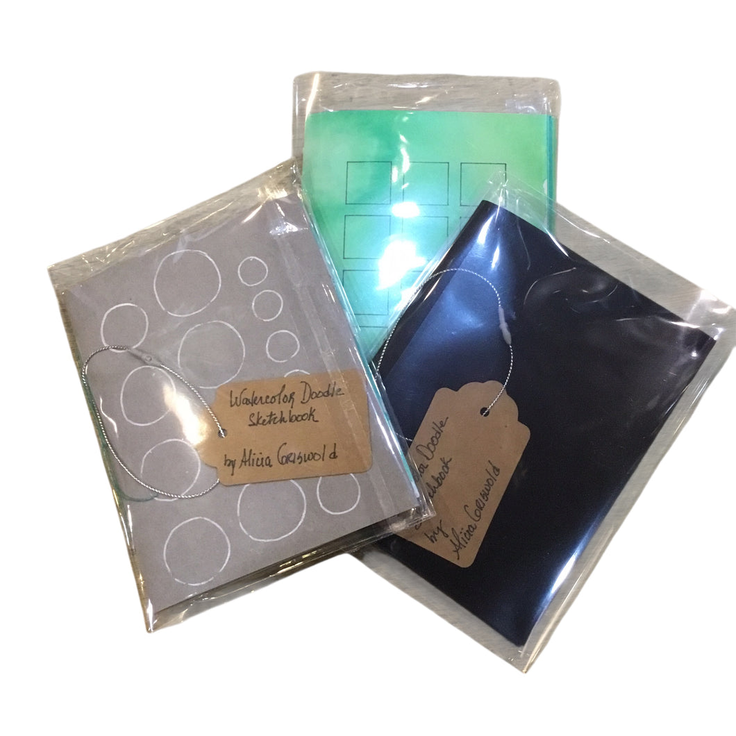 Doodle Books Bound With Painted Paper