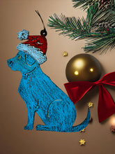 Dog Santa ornament