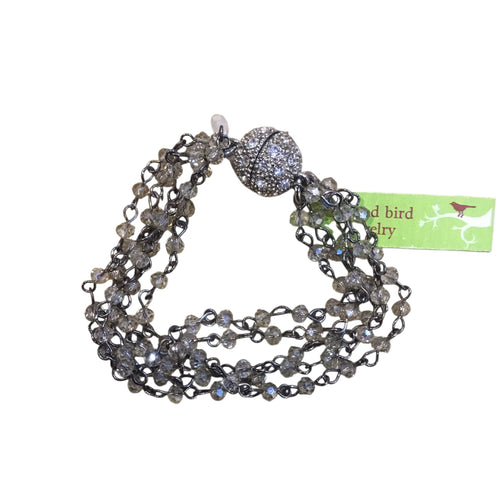 Multi-strand Bracelet with Silver Magnetic Clap