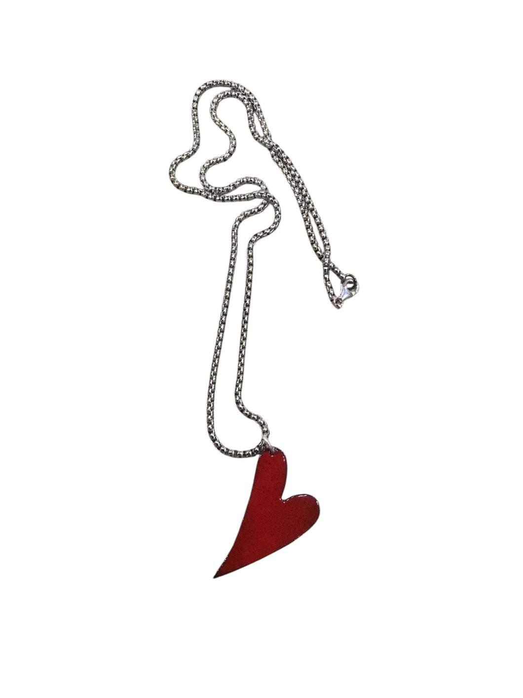 Red Enamel Heart Pendant