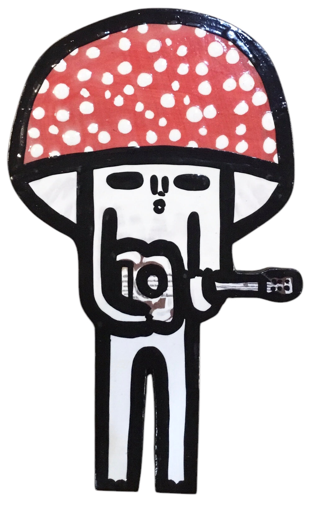 Mushroom Playing Guitar