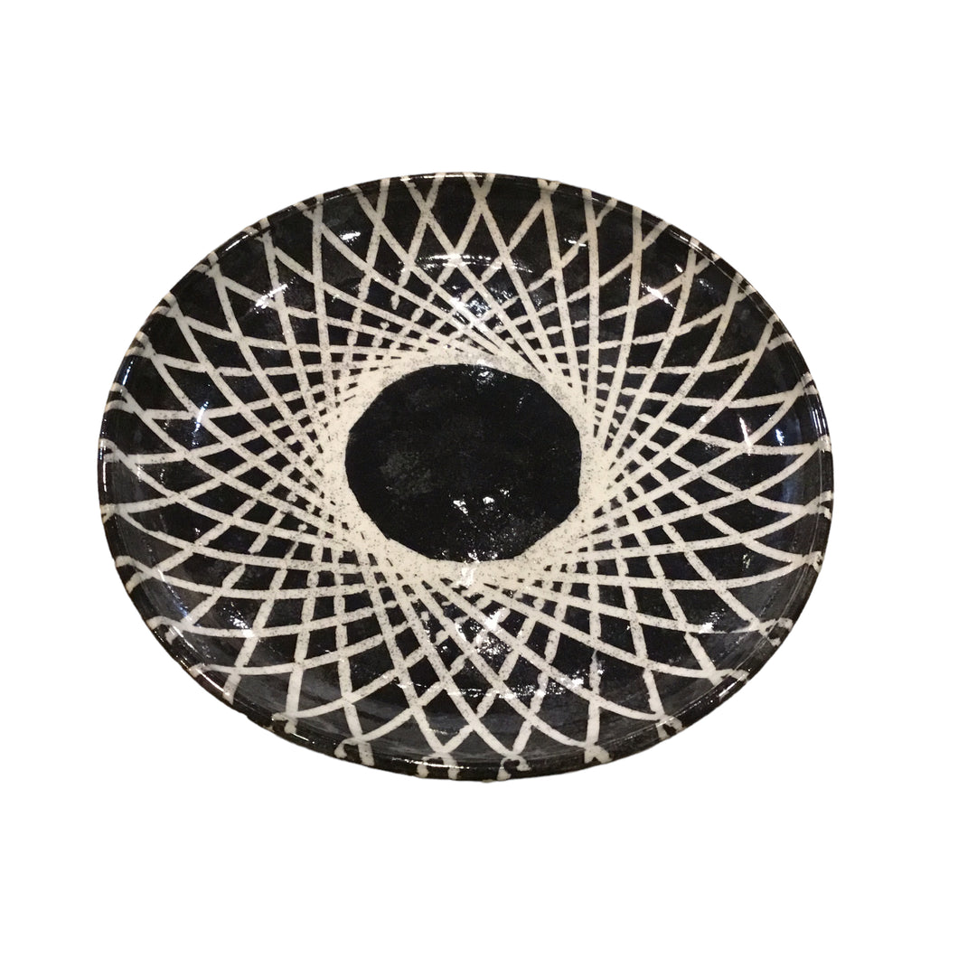 Caffeinated Spider Black and White Plate