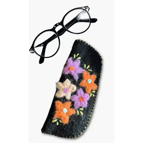 Felt Embroidered Eyeglass Holder, Small