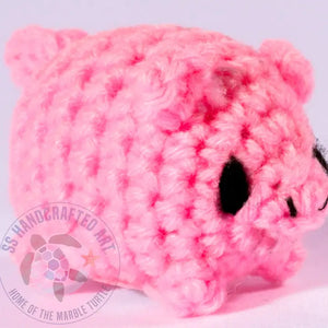 Hand Knitted Pig 3"