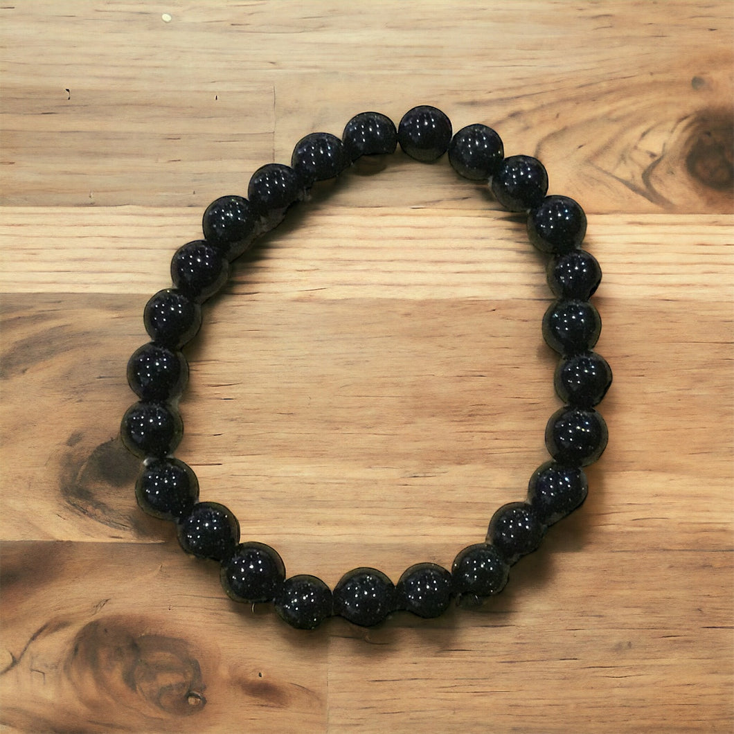 Green Goldstone Bracelet--8 mm