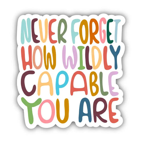 Never Forget How Wildly Capable You Are