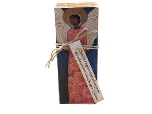 Small Wood Block Angel "Sometimes Angels Are Just Ordinary People..."