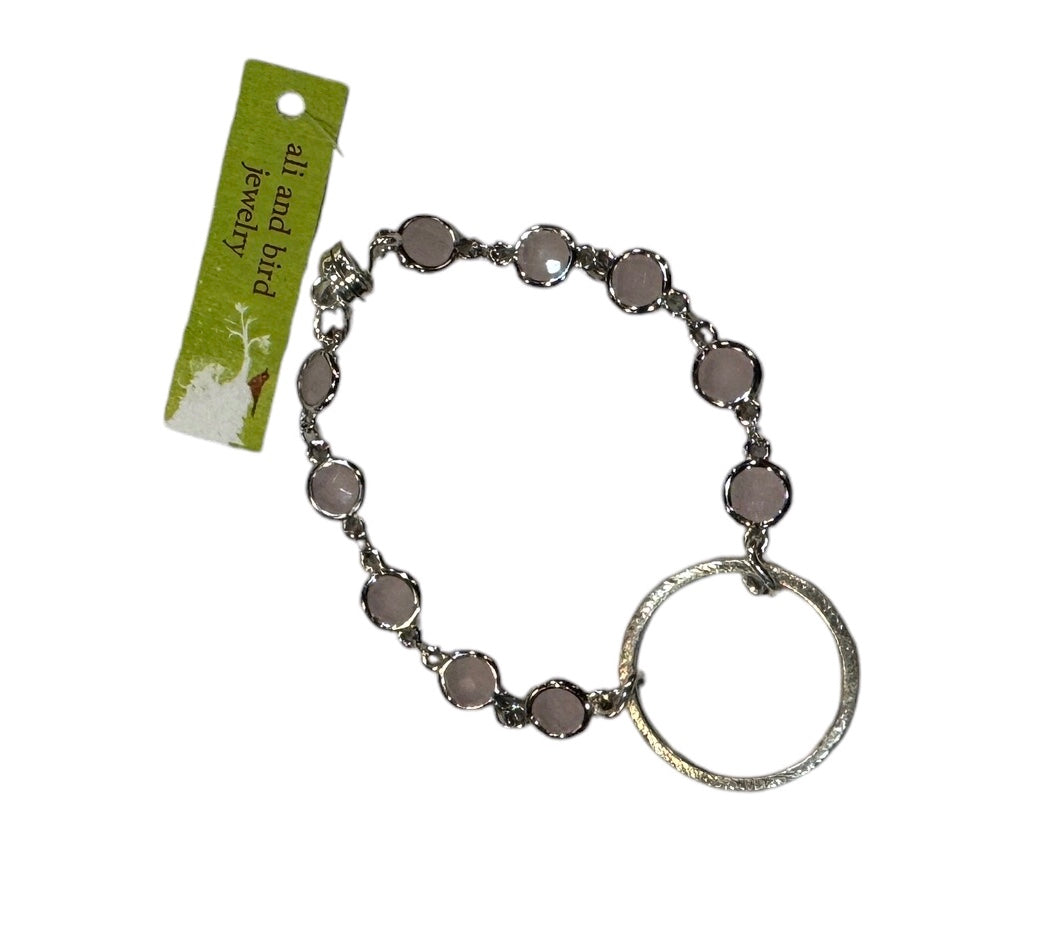 Nataly Bracelet--Rose on Silver