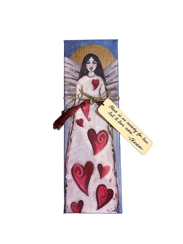 Canvas Angel with Bookmark 