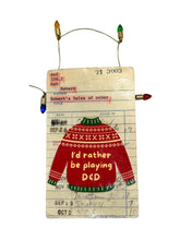 Vintage Library Checkout Card Ornament