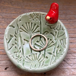 Bird Ring Dish & Jewelry Tray Botanical