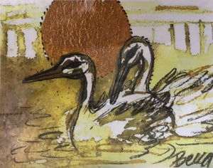Gold moon ducks