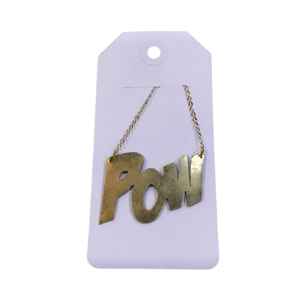 Brass Pow Necklace