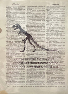 Dictionary Art Print - Coffee Is Vital for Survival