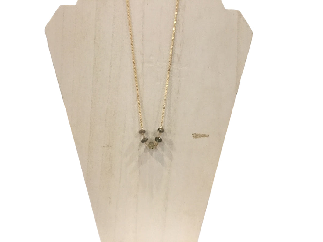 Labradorite and Brass Maxi Gemstone Pendant