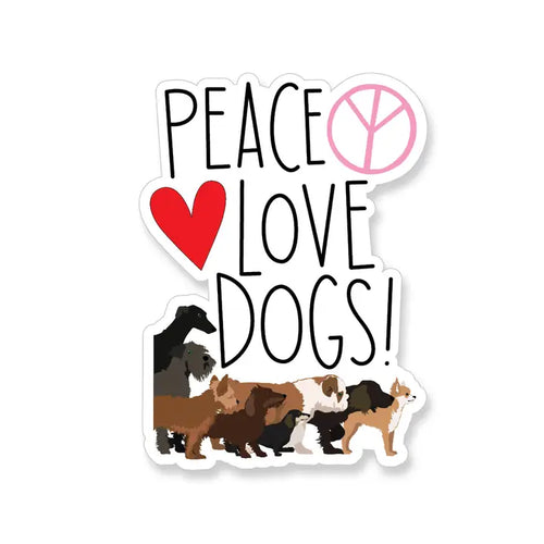 Peace Love Dogs Vinyl Sticker