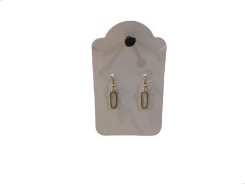 Brass Paperclip Mini Earrings