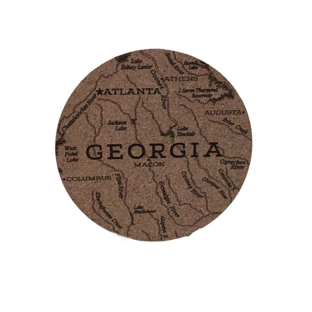 Georgia-Atlanta Cork Coaster