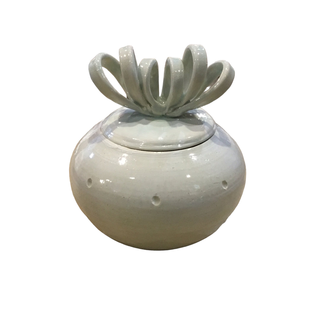 Aqua Celadon Lidded Jar