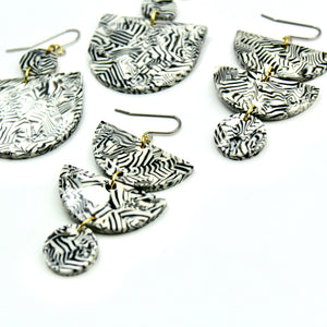 Zebra Earrings - Tiered